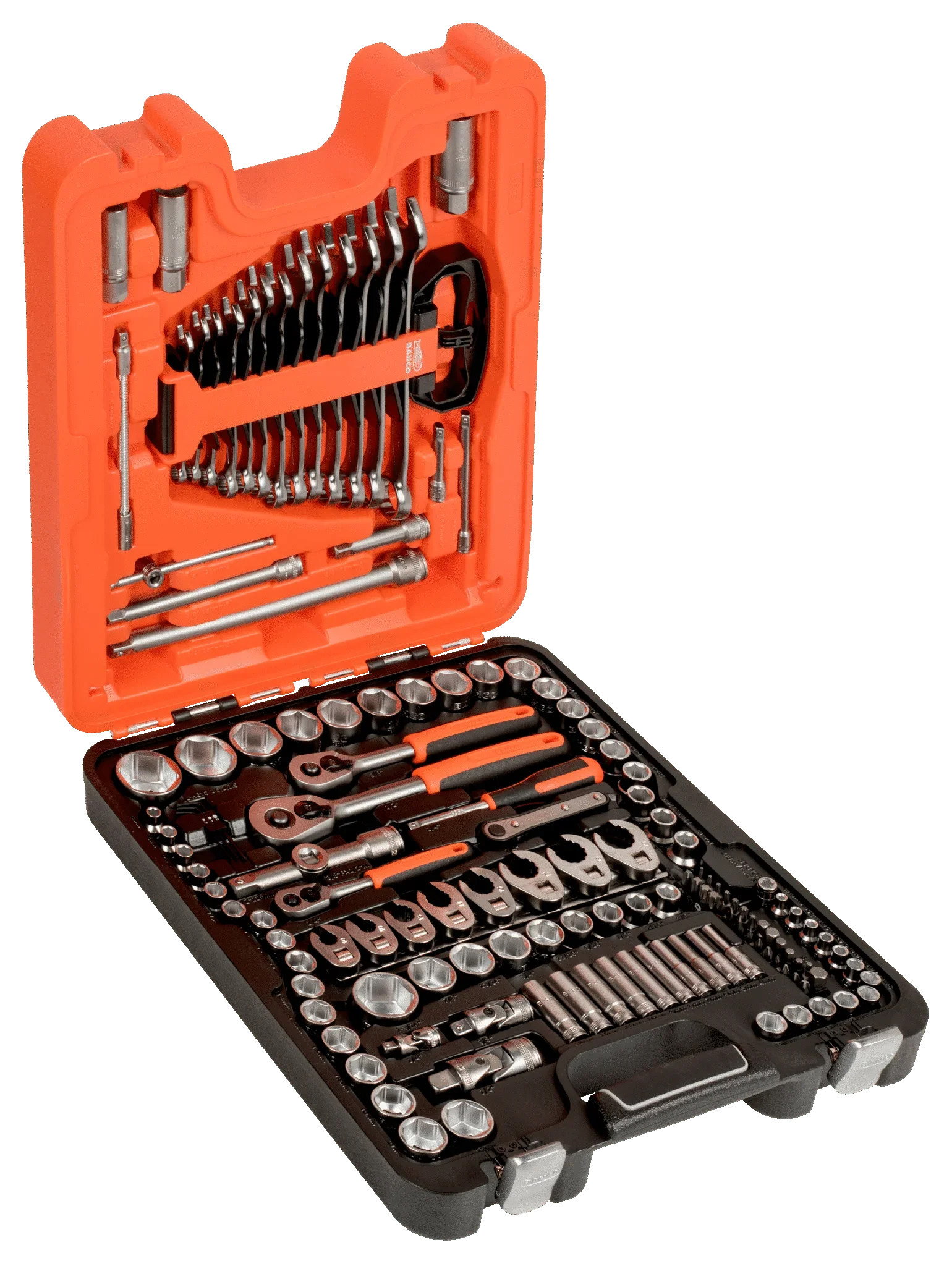 1/4", 3/8" и 1/2" Набор торцевых головок, пластиковый кейс Bahco S138