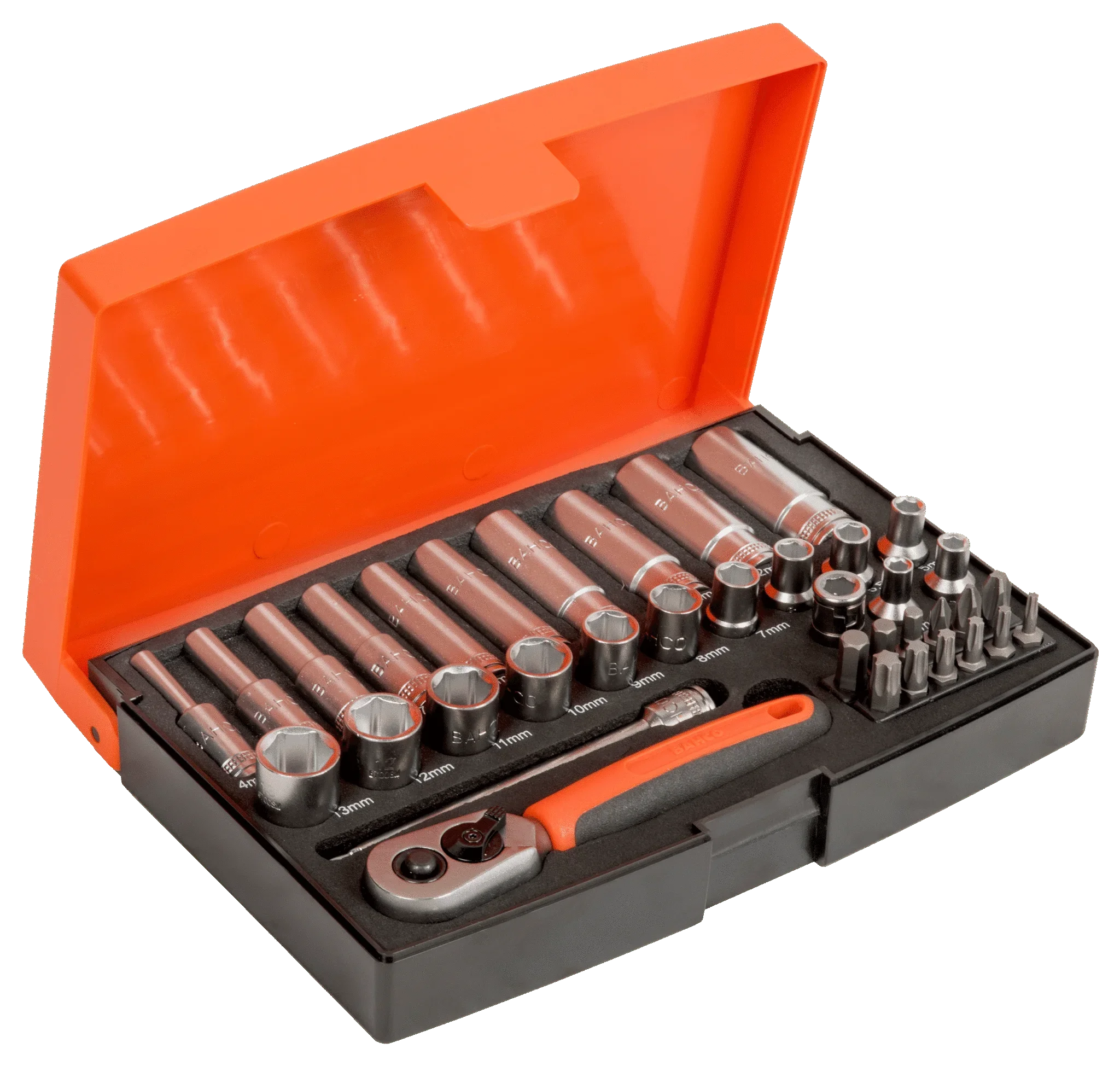 1/4" Набор торцевых головок, пластиковый кейс Bahco SL25L